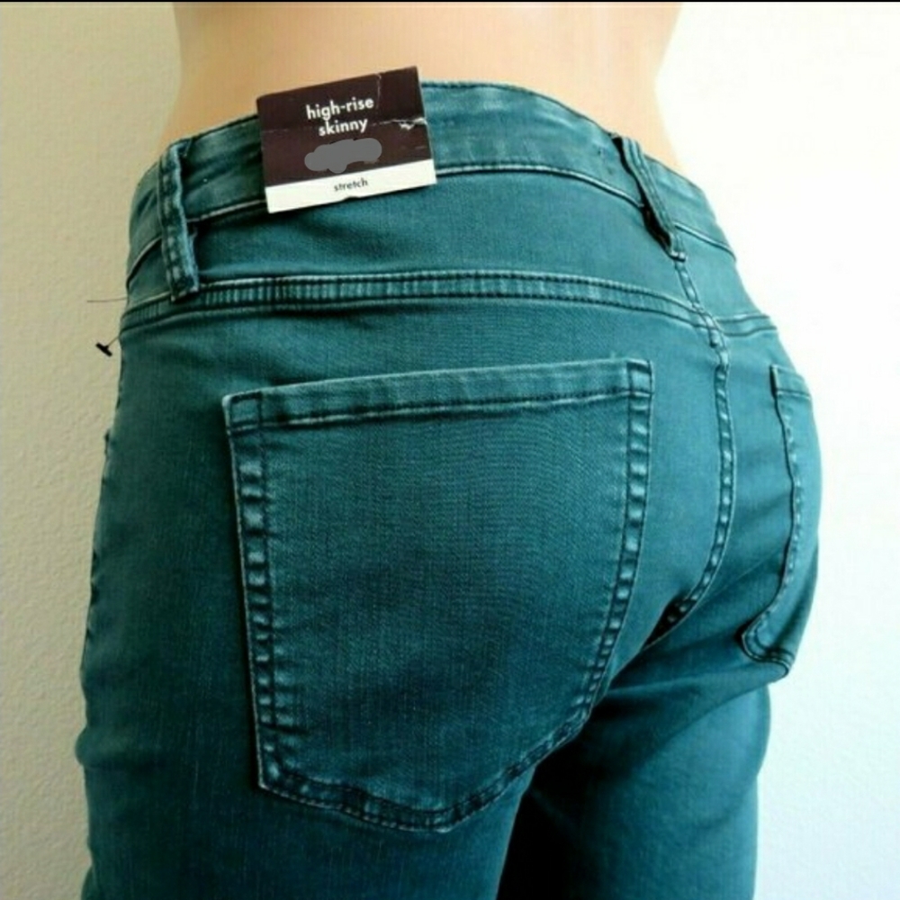 Ava & Viv Jeans Women RIPPED No-Gap Waistband Ankle Skinny Jeans Plus Size 24W - Picture 4 of 6